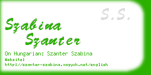 szabina szanter business card